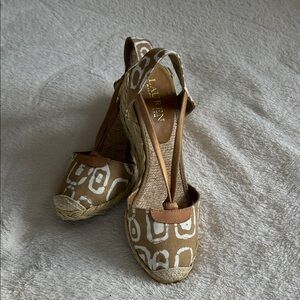 Lauren Ralph Lauren Tan and White Espadrilles
